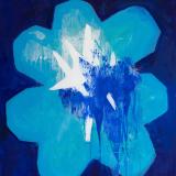 Cosmos Flower (Blau) 120x100 - 2023